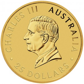 1/4 oz Gold Känguru 2024 in Kapsel ( Charles Effigy )