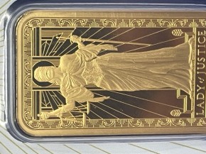 1 oz Goldbarren Pamp Suisse Lady of Justice im Blister