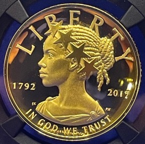 NGC PF70 im Slab 1 oz Gold High Relief American Lady Liberty 2017 " 225th Anniversary "