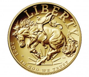 1 oz Gold USA Liberty / Mustang High Relief 2021 inkl. Box / COA