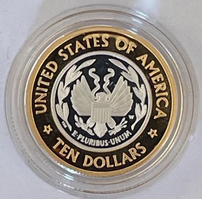 0,2509 oz Gold und 0,2509 oz Platin - 10 Dollar Proof USA 2000 Library of Congress / inkl. Box / COA / Umverpackung