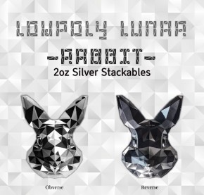 2 oz Silber Korea Lowpoly Lunar Stackables 1st release Rabbit - INKL. PASSENDER KAPSEL ( inkl. gesetzl. Mwst )