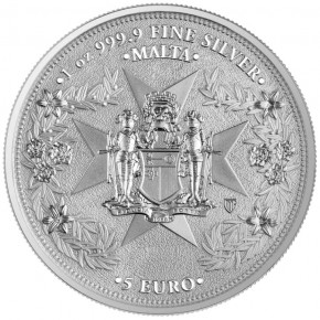 1 oz Silber Malta " Eagle " 2024 / Bullionausgabe 5 Euro Nominal ( diff.besteuert nach §25a UStG )