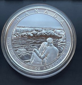 10 oz Silber Canada " Niagara Falls / young Queen Effigy  " in Kapsel - Auflage könnte / sollte 15.000 sein ( diff.besteuert nach §25a UStG )