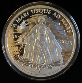 5 oz Silber Proof Royal Canadian Mint Canada 2025 PEACE DOLLAR  in Original-Kapsel / Box und COA aktuell mit Charles Effigy - max. 2.000 Stk