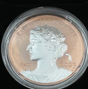 1 oz Silber Peace Dollar Ultra High Relief Canada Rose-Gold überzogen 2023 inkl. Box/COA (diff.besteuert nach §25a UStG)
