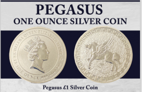 1 oz Silber St. Helena Pegasus  ( diff.besteuert nach §25a UStG )