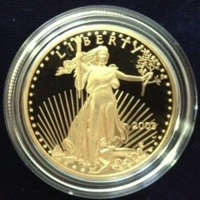 1/4 oz Proof Gold Eagle 1996 in Original-Kapsel USA ( entnommen aus einem 4er Coin Set )