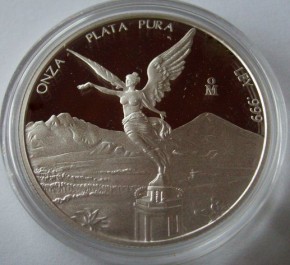 5 oz Silber Proof Libertad Mexiko div Jahre / inkl. Kapsel  ( diff.besteuert nach §25a UStG )