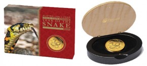 1 oz Gold Proof 2013 Schlange / Snake Perth Mint inkl. Box / COA