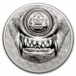 1 oz Platin Mongolei Mystic Wolf Ultra High Relief Proof PF70 - max. 199 Stk - inkl. Slabholder
