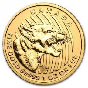 1 oz Gold 99999 Canada Call of the Wild 2015 Cougar / Puma in Blister / inkl. Sicherheitsmerkmal