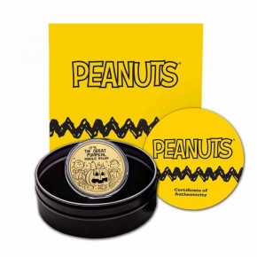 1 oz Gold Charlie Brown & Snoopy Helloween in Kapsel und Box und COA- max. 100 Stk