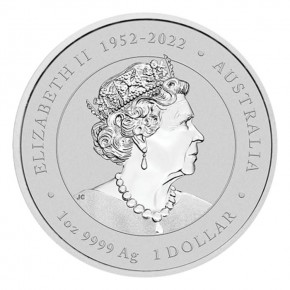 1 oz Silber Perth Mint Lunar III Drache / Dragon 2024 in Kapsel inkl. Memorial Effigy Queen 1952-2022
