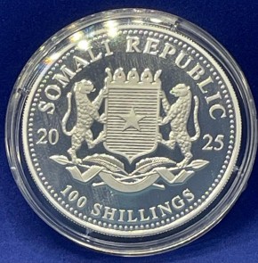 1 oz Silber Somalia Leopard 2025 in Original-Kapsel