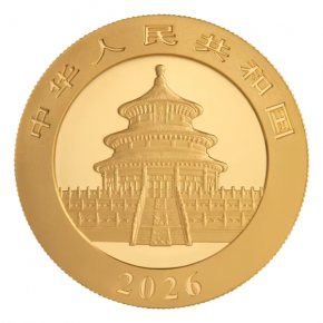 3 Gramm Gold Panda 2026 in Folie - 50 Yuan