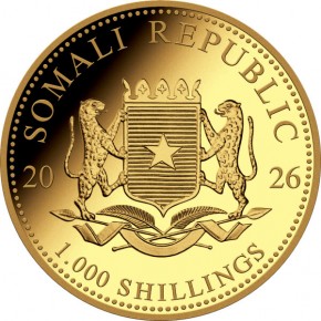 1 oz Gold Somalia Elefant in Kapsel 2026