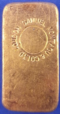 100 Gramm Gold Barren Rothschild ( gegossen ) - Montagu Gegenstempel