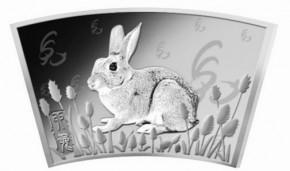 15 X 30 Gramm Silber Prooflike Samoa Lunar Hase " Fächer " - zweite Ausgabe in Kapsel - max. Mintage 1.500 ( diff.besteuert nach §25a UStG )