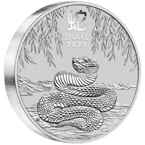 2 oz Silber Perth Mint Lunar III Snake / Schlange 2025 in Kapsel ( diff-besteuert nach §25a UStG )