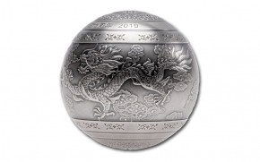 1 Kilogramm Silber 30th Anniversary Dragon and Phoenix Sphere Ball - 999 Silber ( inkl. gesetzl. Mwst )