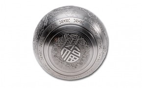 1 Kilogramm Silber 30th Anniversary Dragon and Phoenix Sphere Ball - 999 Silber ( inkl. gesetzl. Mwst )