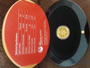 1/4 oz Gold Lunar II Proof Drache 2012 inkl. Box & COA / Perth Mint