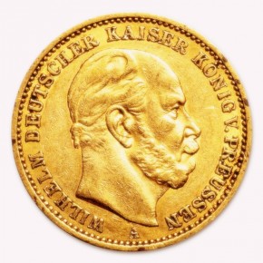 1887 - 20 Mark Kaiserreich Wilhelm I - 7,16 Gramm Gold fein