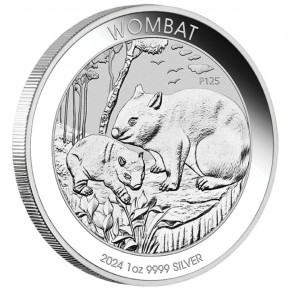 1 oz Silber Perth Mint Wombat 2024 in Kapsel ( diff.besteuert nach §25a UStG )