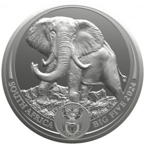 1 oz Silber Elephant / Elefant in Blister " Big Five " South African Mint / 3te Serie - max 15.000 ( diff.besteuert nach §25a UStG )