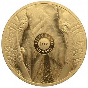 1 oz Gold Elefant / Elephant 2024 Proof in Box / COA " Big Five " South African Mint - max 500 - 3te Serie