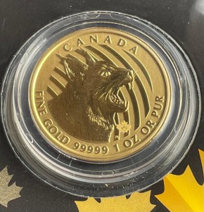 1 oz Gold 99999 Canada Bobcat in Blister / inkl. Sicherheitsmerkmal