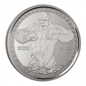 1 oz Silber Kongo Gorilla / Silberrücken div. Jahre geprägt by Scottsdale Mint USA  ( diff.besteuert nach §25a UStG )