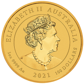 1 oz Gold " Double Pixiu " Perth Mint 2021 in Kapsel - max 5.000