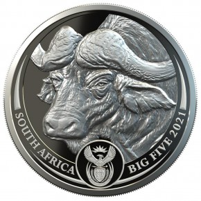 2 X 1 oz Silber Büffel/Buffalo Big Five & Krügerrand Privy Buffalo South African Mint / 1te Serie - max 1000 ( diff.besteuert nach §25a UStG )