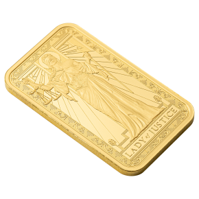 1 oz Goldbarren Pamp Suisse Lady of Justice im Blister