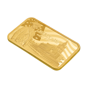 1 oz Goldbarren Pamp Suisse - Liberty at 250 "  - im  US Blister - anlässlich 250 Jahre Unabhängigkeit