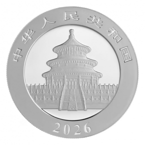 30 Gramm Silber Panda 2026 China in Original-Kapsel