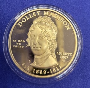 1/2 oz Gold USA First Spouse Gold BU Dolley Madison in Box / Umverpackung in Kapsel und COA - Proof